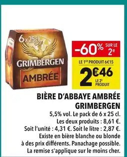 Supeco Grimbergen Bière d'Abbaye Ambrée offre