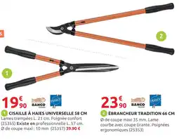 Rural Master BAHCO Cisaille à haies universelle 58 cm offre
