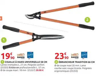 Rural Master BAHCO Cisaille à haies universelle 58 cm offre