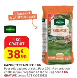 Rural Master VILMORIN Gazon terrain sec 5 kg offre