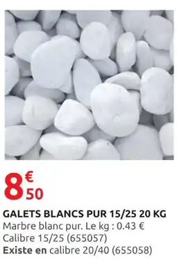 Rural Master Galets blancs pur 15/25 20 kg offre