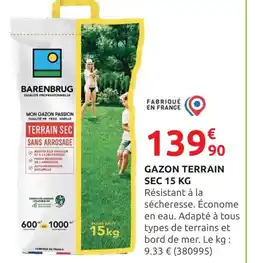 Rural Master BARENGRUG Gazon terrain sec 15 kg offre