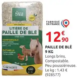 Rural Master BIOFIB LITIERE Paille de blé 9 kg offre
