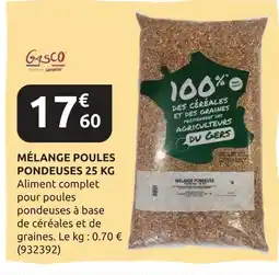 Rural Master Gasco Mélange poules pondeuses 25 kg offre