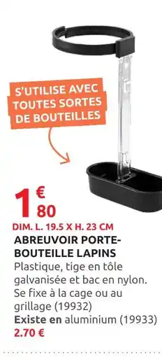 Rural Master Abreuvoir porte-bouteille lapins offre