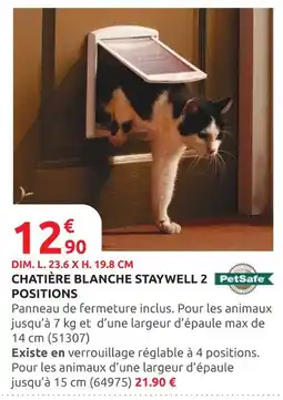 Rural Master PetSafe Chatière Blanche Staywell 2 Positions offre