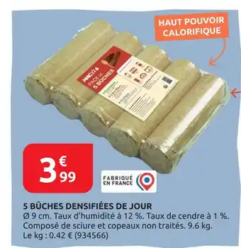 Rural Master 5 Bûches Densifiées de Jour offre