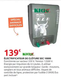 Rural Master Électrificateur de clôture sec 10000 offre