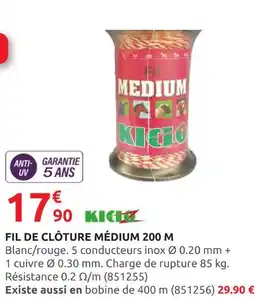 Rural Master Fil de clôture médium 200 M offre