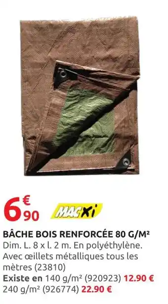 Rural Master BÂCHE BOIS RENFORCÉE 80 G/M² offre