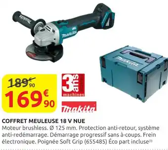 Rural Master Makita Coffret meuleuse 18 V nue offre