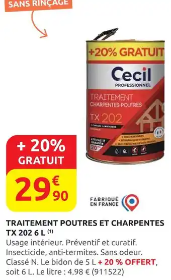 Rural Master CECIL Traitement charpentes-poutres tx 202 6 l offre