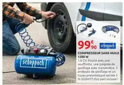 Rural Master SCHEPPACH Compresseur sans huile 1200 w offre