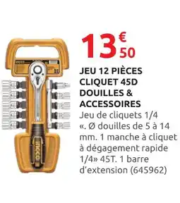 Rural Master Jeu 12 pièces cliquet 45d douilles & accessoires offre