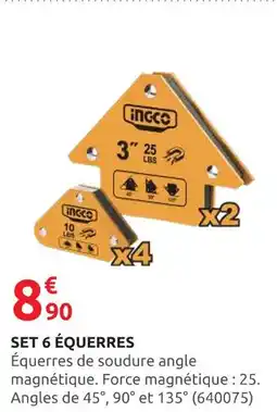 Rural Master Set 6 équerres offre