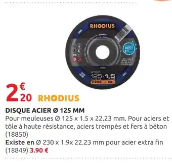 Rural Master RHODIUS DISQUE ACIER Ø 125 MM offre