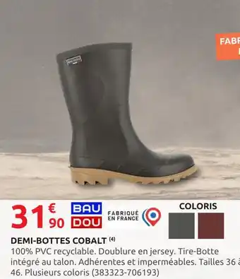 Rural Master BAUDOU Demi-bottes cobalt offre