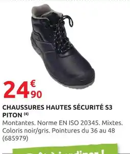 Rural Master PITON Chaussures hautes sécurité s3 offre