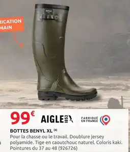 Rural Master AIGLE 1853 BOTTES BENYL XL offre