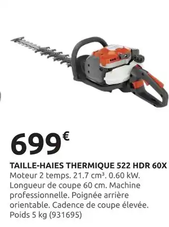 Rural Master Taille-haies thermique 522 hdr 60x offre