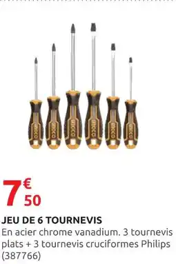 Rural Master Philips JEU DE 6 TOURNEVIS offre