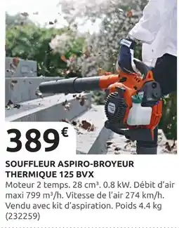 Rural Master Souffleur Aspiro-Broyeur Thermique 125 BVX offre