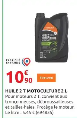 Rural Master Temver Huile 2 T Motoculture 2 L offre