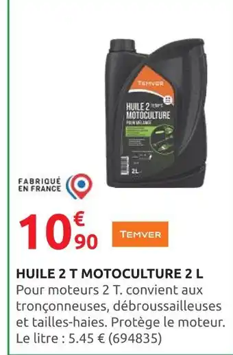 Rural Master Temver Huile 2 T Motoculture 2 L offre