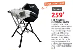 Rural Master TEMVER Scie à bûches électrique ST405C offre