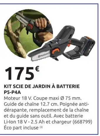 Rural Master KIT SCIE DE JARDIN À BATTERIE P5-P4A offre