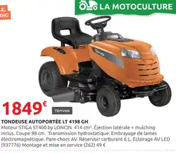 Rural Master TEMVER Tondeuse autoportée lt 4198 gh offre