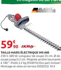 Rural Master IKRA Taille-haies électrique ihs 600 offre
