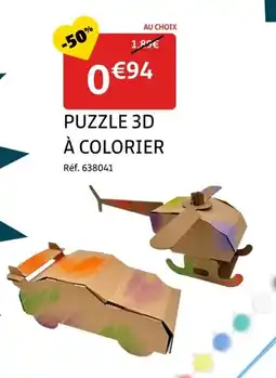 Gifi Puzzle 3d à colorier offre