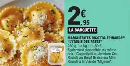 E.Leclerc Express Marguerites ricotta épinards l'italie des pates offre