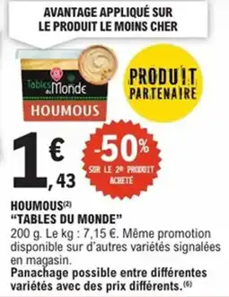 E.Leclerc Express Houmous tables du monde offre