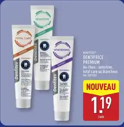 ALDI DENTITEX Dentifrice premium offre
