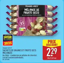 ALDI TRADER JOE'S Sachets de graines et fruits secs mélangés offre
