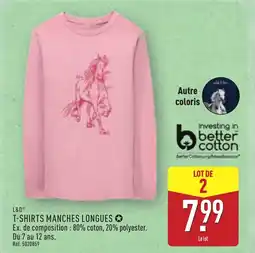 ALDI L&D T-shirts manches longues offre