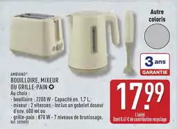 ALDI AMBIANO Bouilloire, mixeur ou grille-pain offre