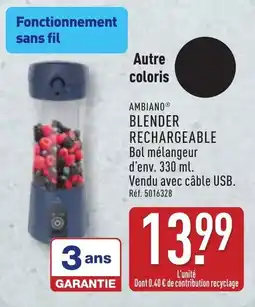 ALDI AMBIANO Blender rechargeable offre