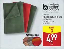 ALDI CROFTON Torchons gaufrés offre