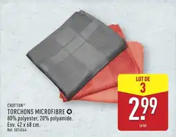 ALDI CROFTON Torchons microfibre offre