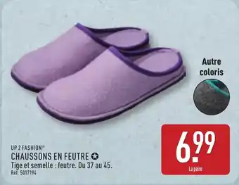 ALDI UP 2 FASHION Chaussons en feutre offre