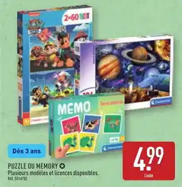 ALDI Puzzle ou memory offre