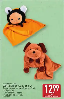 ALDI HOME CREATION KIDS Couverture-coussin 2-en-1 offre
