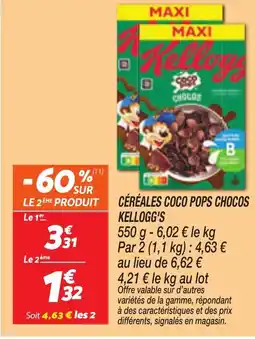 Netto KELLOGG'S Céréales coco pops chocos offre