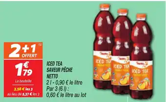 Netto NETTO Iced tea saveur pêche offre