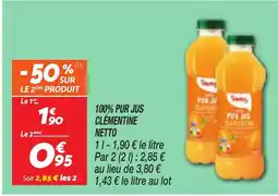 Netto NETTO 100% pur jus clémentine offre