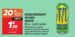 Netto MONSTER Boisson énergisante rio punch offre
