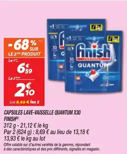 Netto FINISH Capsules lave-vaisselle quantum x30 offre